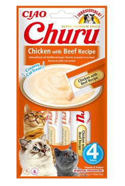 Churu Cat Chicken with Beef Recipe 4x14g INABA FOODS Co., Ltd.