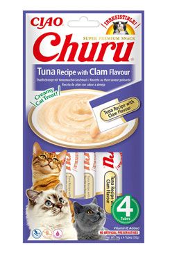 Churu Cat Tuna Recipe with Clam Flavor 4x14g INABA FOODS Co., Ltd.