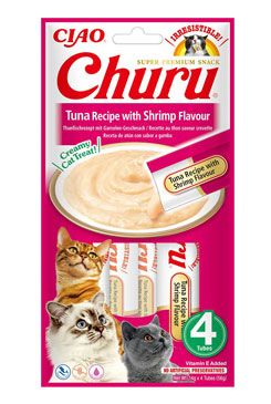Churu Cat Tuna Recipe with Shrimp Flavor 4x14g INABA FOODS Co., Ltd.