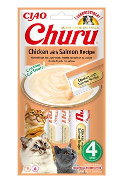 Churu Cat Chicken with Salmon Recipe 4x14g INABA FOODS Co., Ltd.