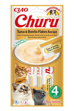 Churu Cat Tuna & Bonito Flakes Recipe 4x14g INABA FOODS Co., Ltd.