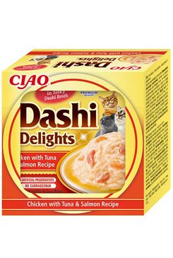 Churu Cat CIAO Dashi kuře s tuňákem a lososem 70g INABA FOODS Co., Ltd.