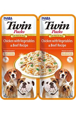 Churu Dog Twin Packs Chick&Veg. & Beef in Broth 80g INABA FOODS Co., Ltd.