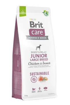Brit Care Dog Sustainable Junior Large Breed 12kg min. trv. do 7.6.2024 (lehce poškozený obal) VAFO Brit Care Praha s.r.o.