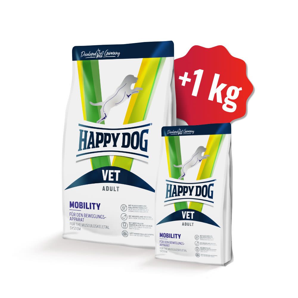 Happy Dog VET Dieta Mobility SET 4kg +1kg ZDARMA Euroben