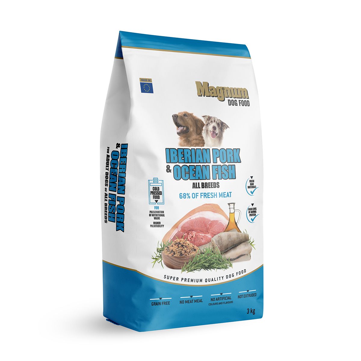 Magnum Iberian Pork & Ocean Fish All Breed 3kg Magnum dog food