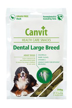 Canvit Snacks Dental Large Breed-Duck 250g min. trv. do 7.6.2024