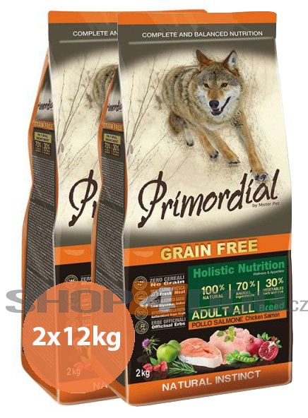 Primordial Pet Food PGF Adult Chicken & Salmon 2x12kg