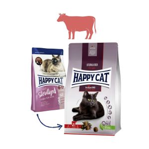 Happy Cat Sterilised Voralpen-Rind / Hovězí 4 kg Happy Dog