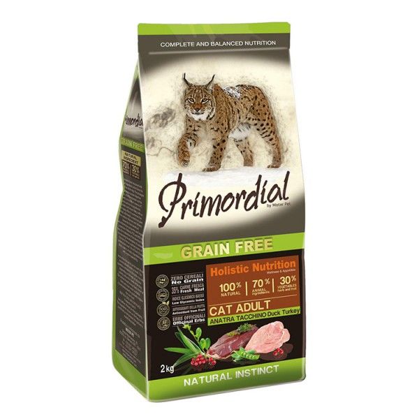 Primordial GF Cat Adult Duck & Turkey 2 kg Primordial Pet Food