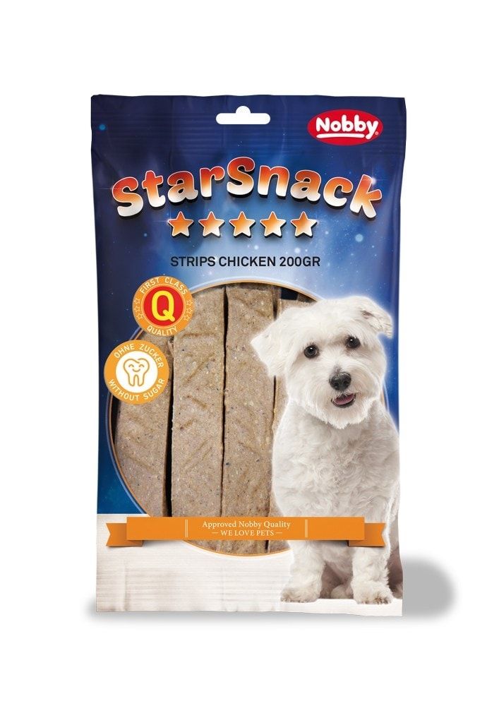 Nobby StarSnack Strips pamlsek plátky kuřecí 20ks / 200g