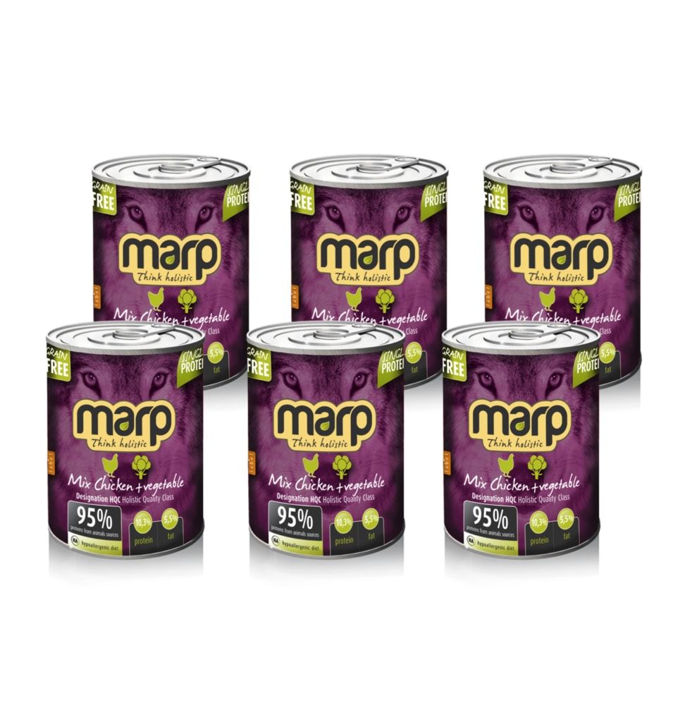 Marp Mix konzerva pro psy kuře+zelenina 6x400g Marp Holistic