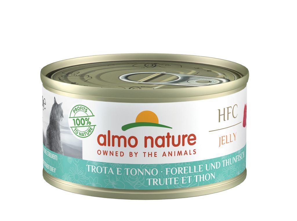 Almo Nature HFC - Pstruh a tuňák Jelly 70g výhodné balení 24ks