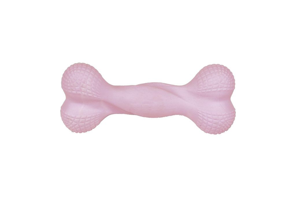 Eco friendly hračka pro psy kost velká růžová z TRP pěny, 15cm/76g Pučálka