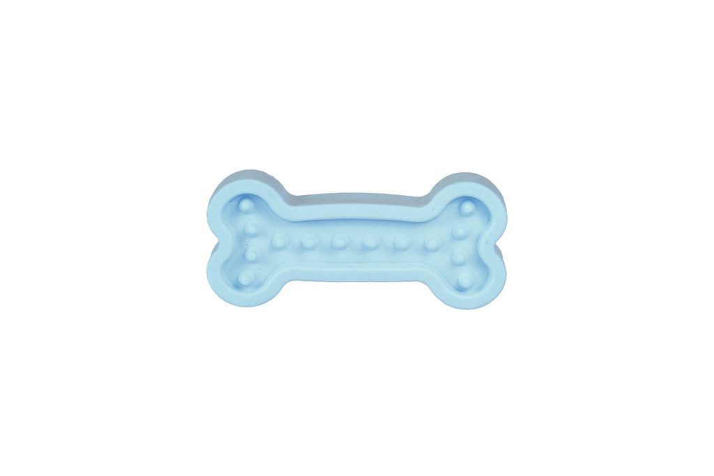 Eco friendly hračka pro psy kost malá modrá, 13cm/70g Pučálka