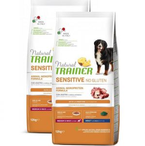 Trainer Natural Sensitive No gluten Adult M/M kachna 2x12kg